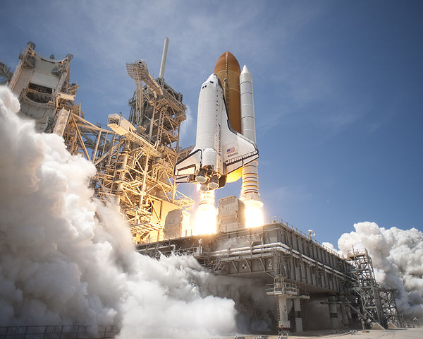 Space Shuttle Atlantis launches from KSC